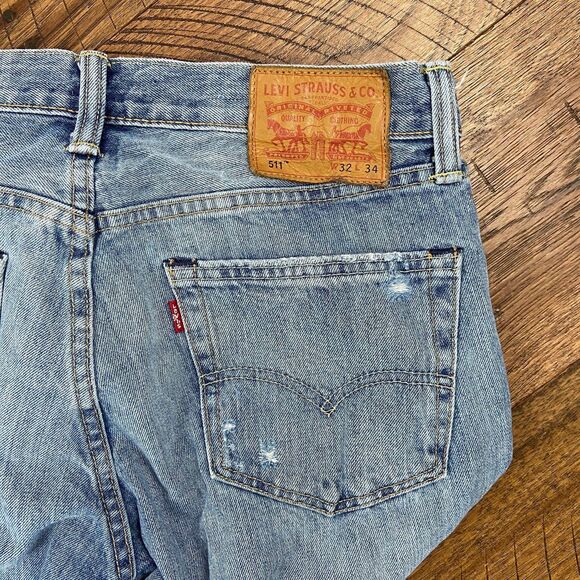 VINTAGE LEVI High Rise 511 Wash Jeans 32 - Picture 6 of 7
